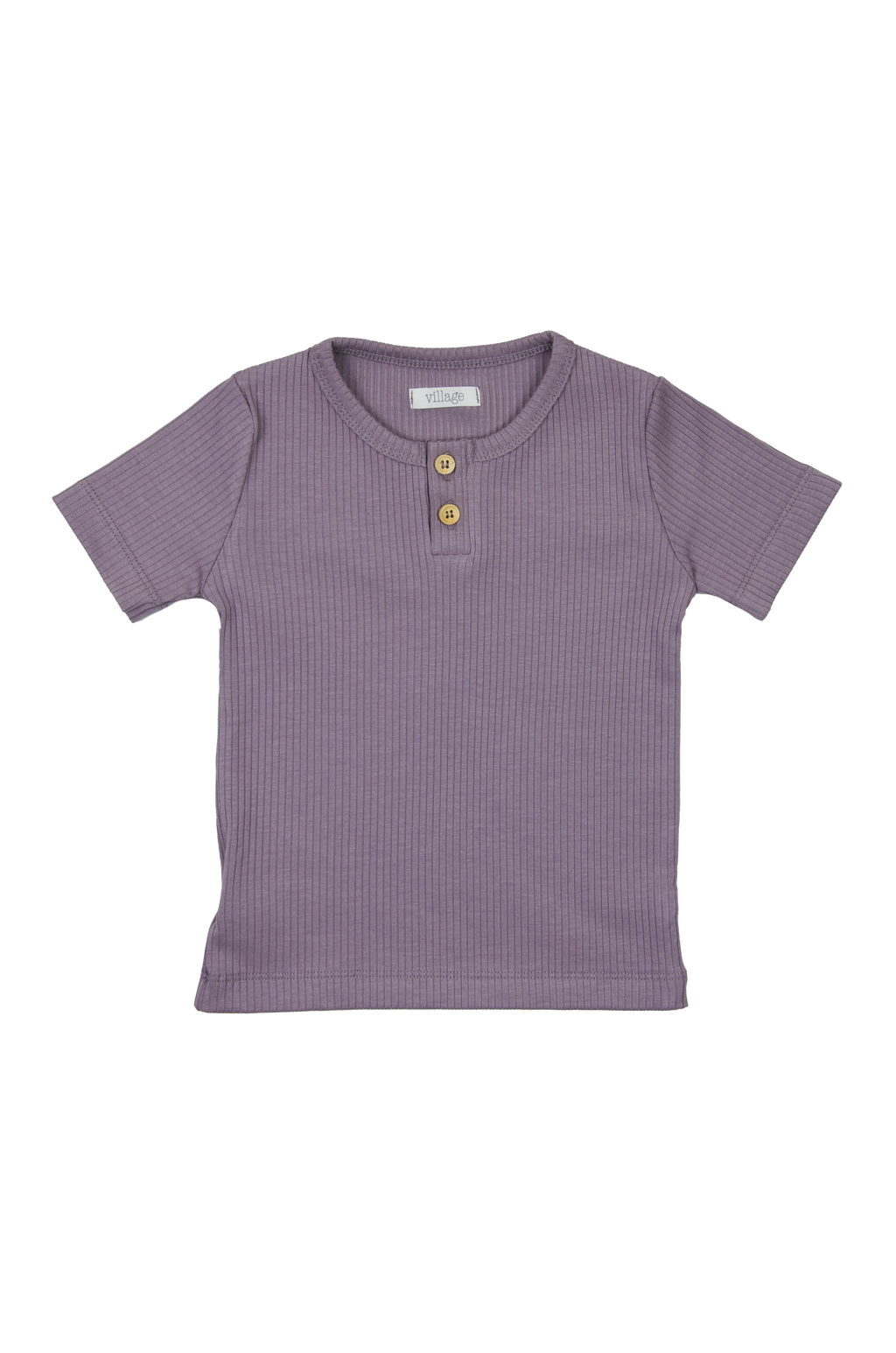 Rebrasta majica kratkih rukava - ljubičasta