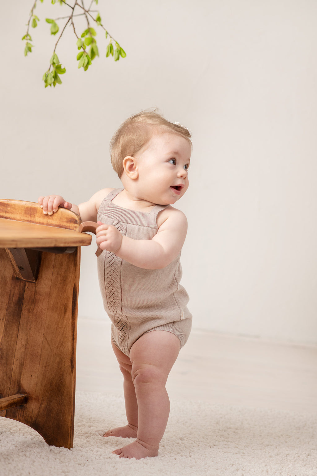 Organic Knit Bodi - braon