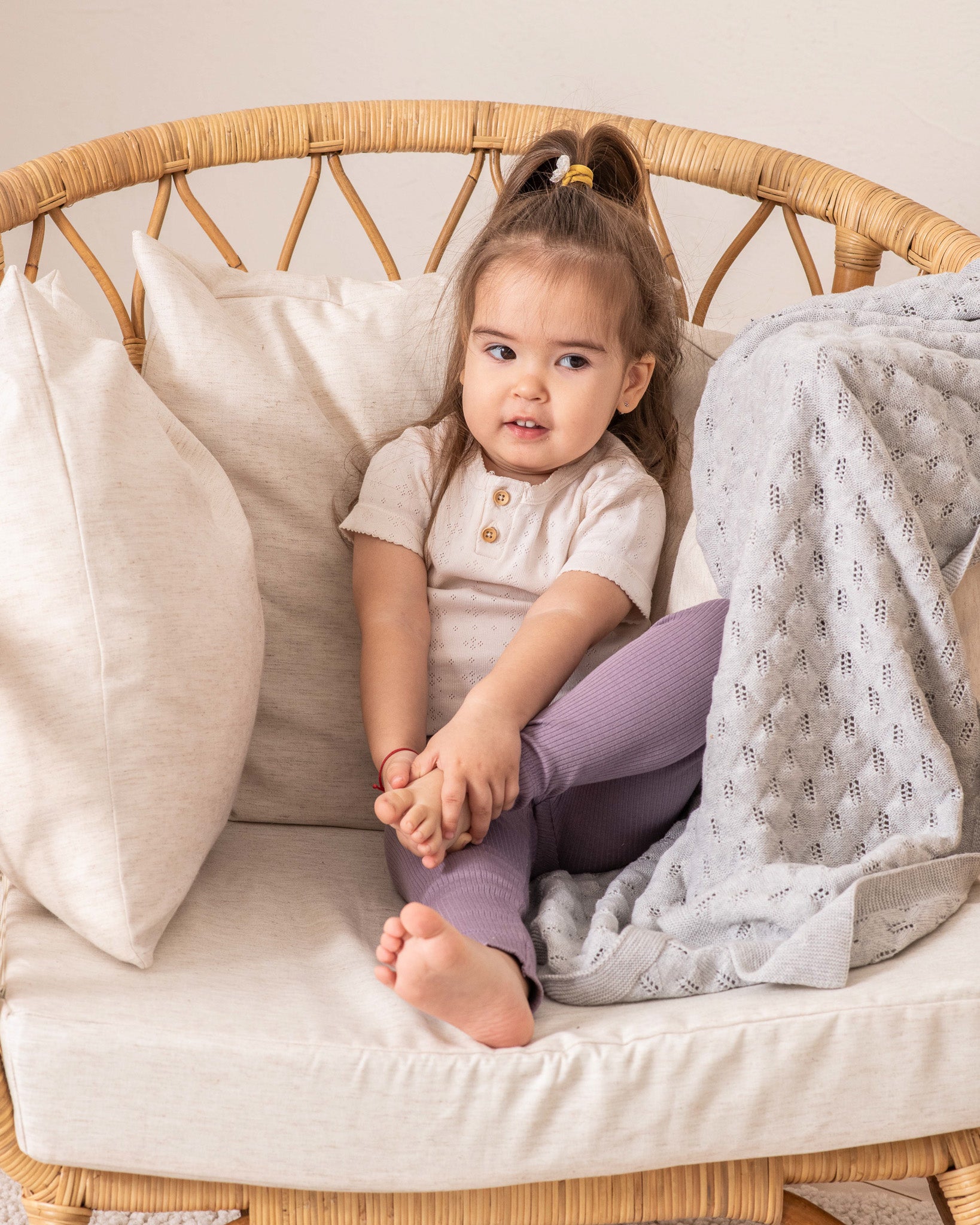 Short-sleeved bodysuit - cream