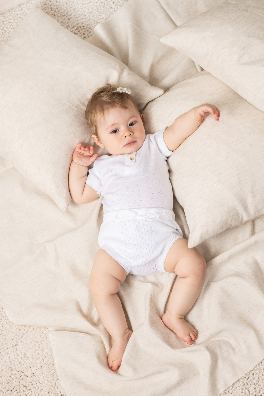 Organic Knit Gaćerone - bela