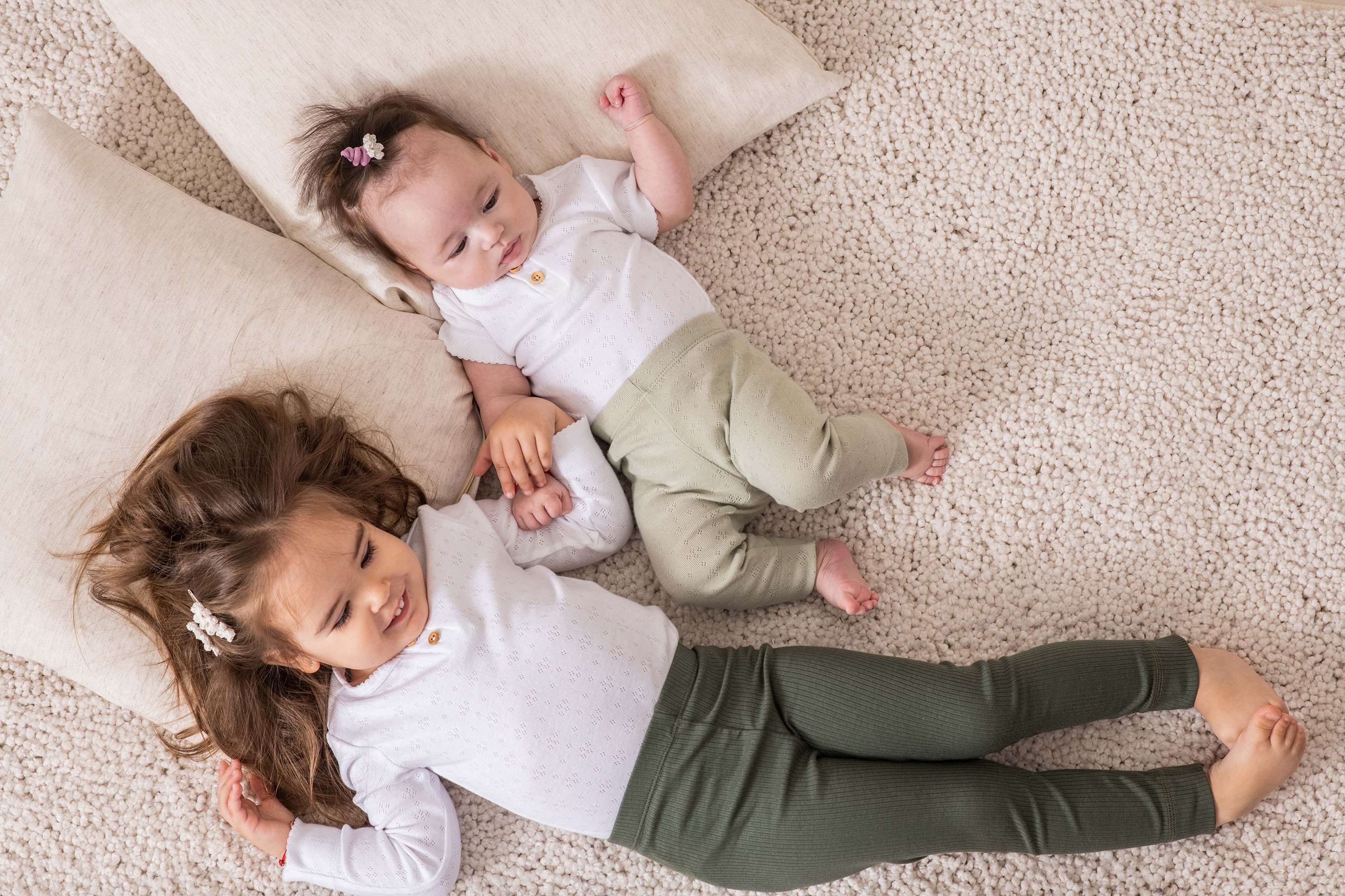 Ribbed leggings - green