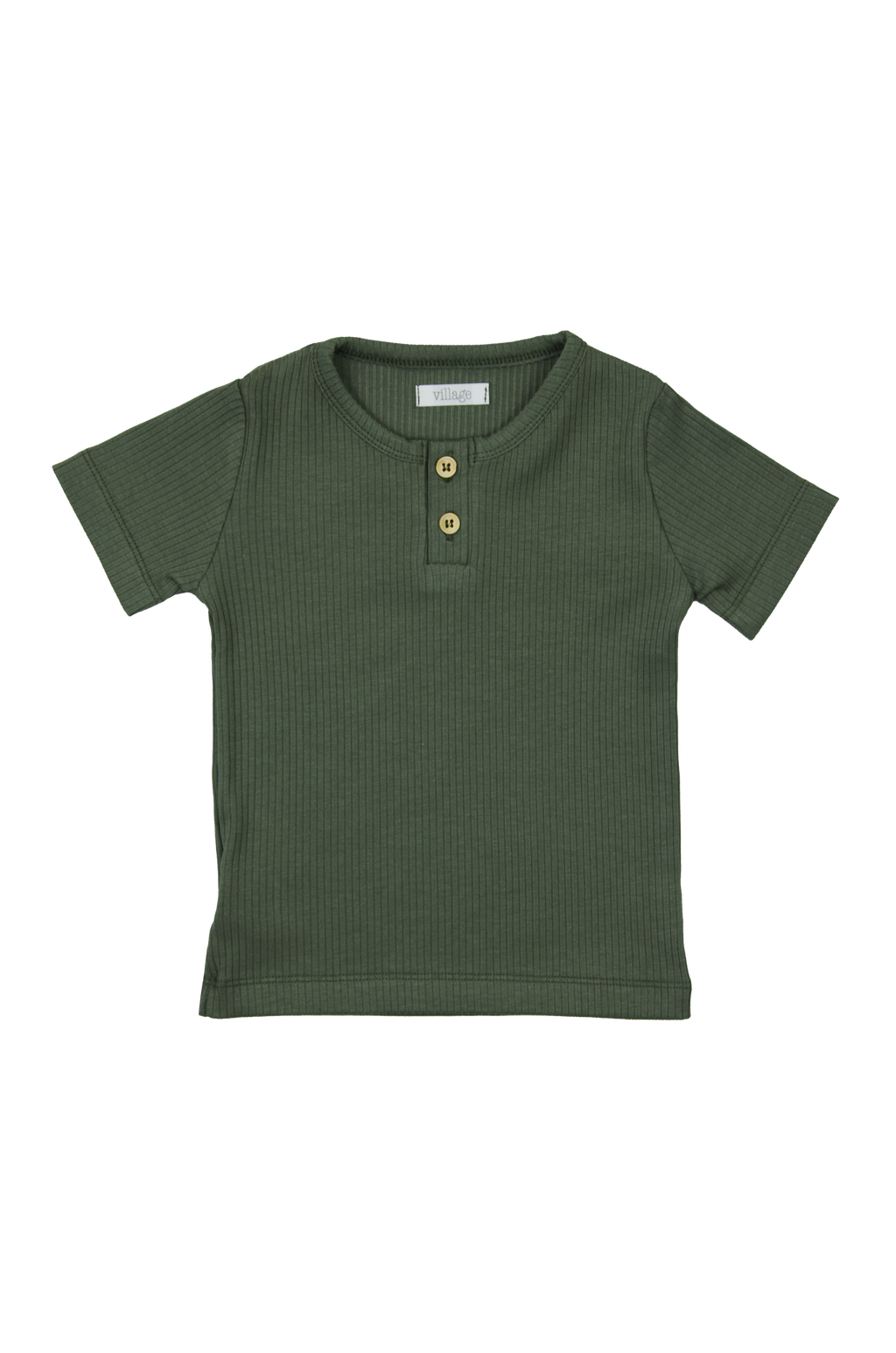 Rebrasta majica kratkih rukava - zelena