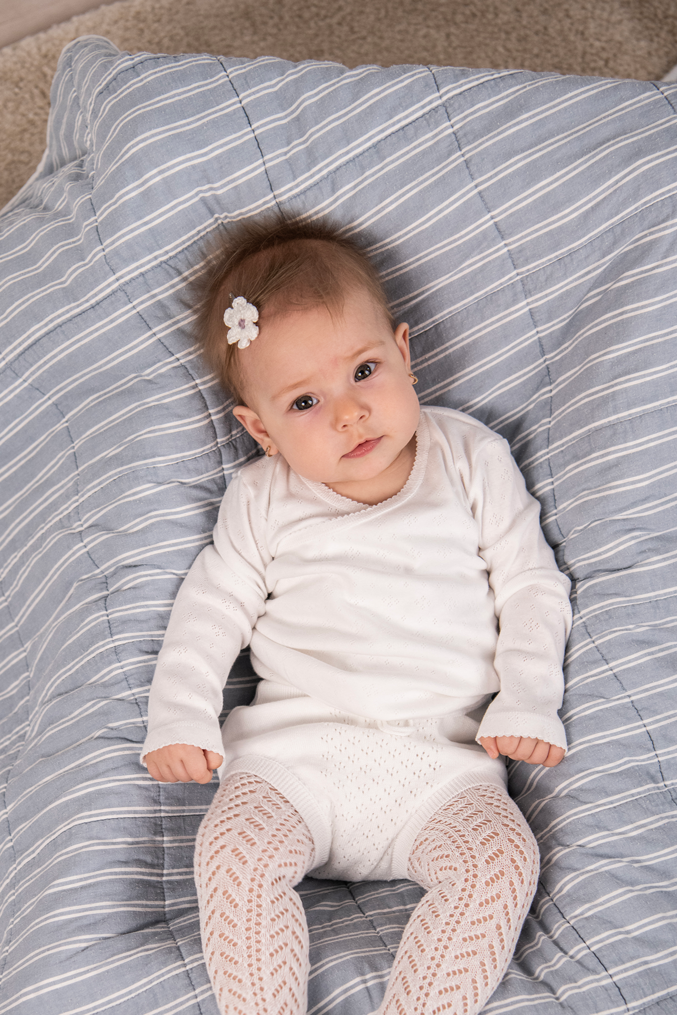 Organic Knit Gaćerone - bela