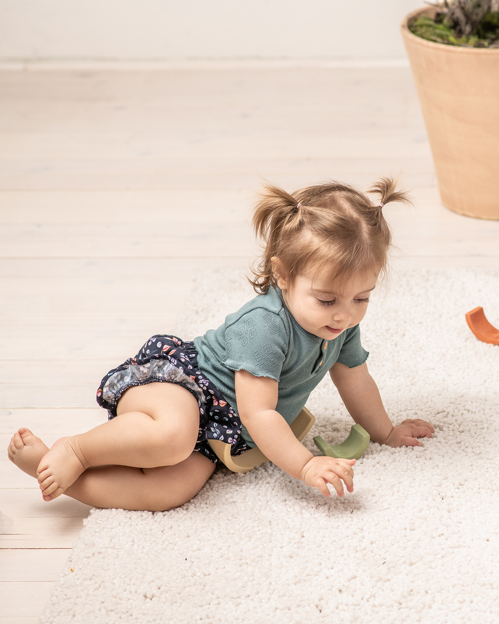 Short-sleeved bodysuit  - petroleum blue