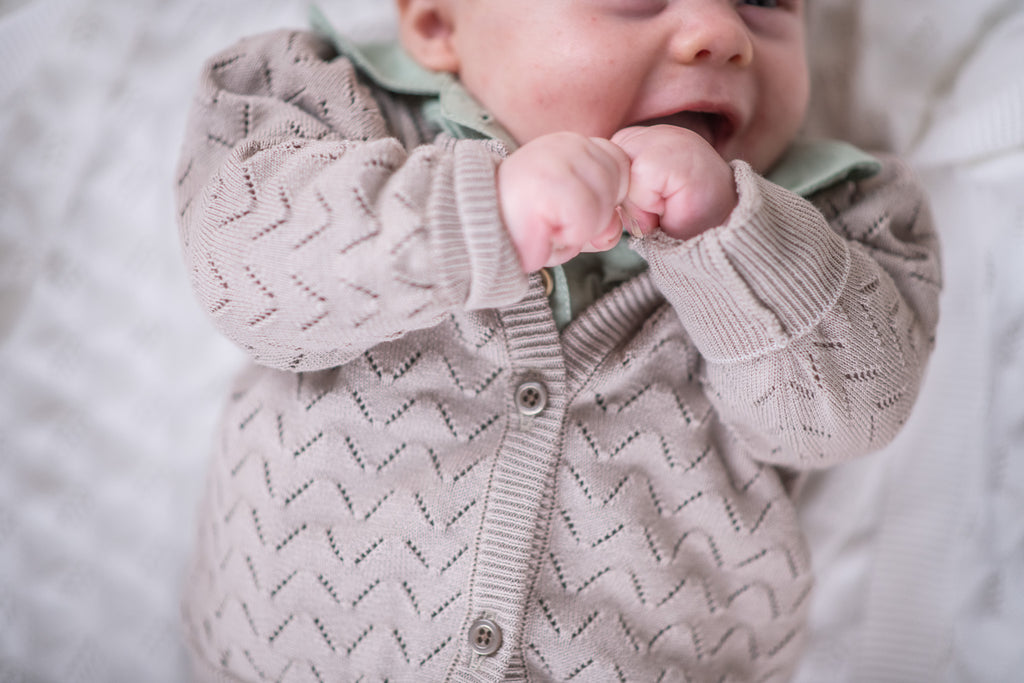 Organic Knit Kardigan - braon