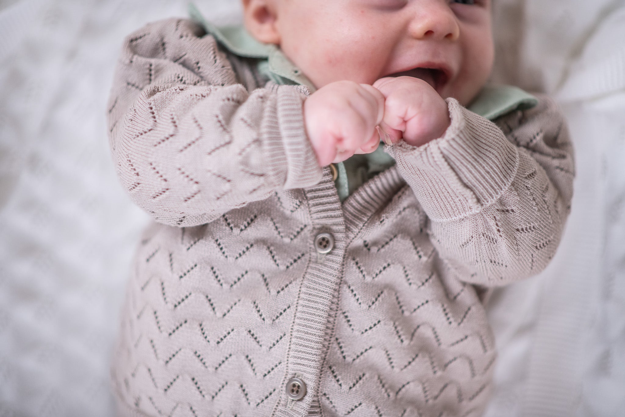 Organic Knit Kardigan - braon