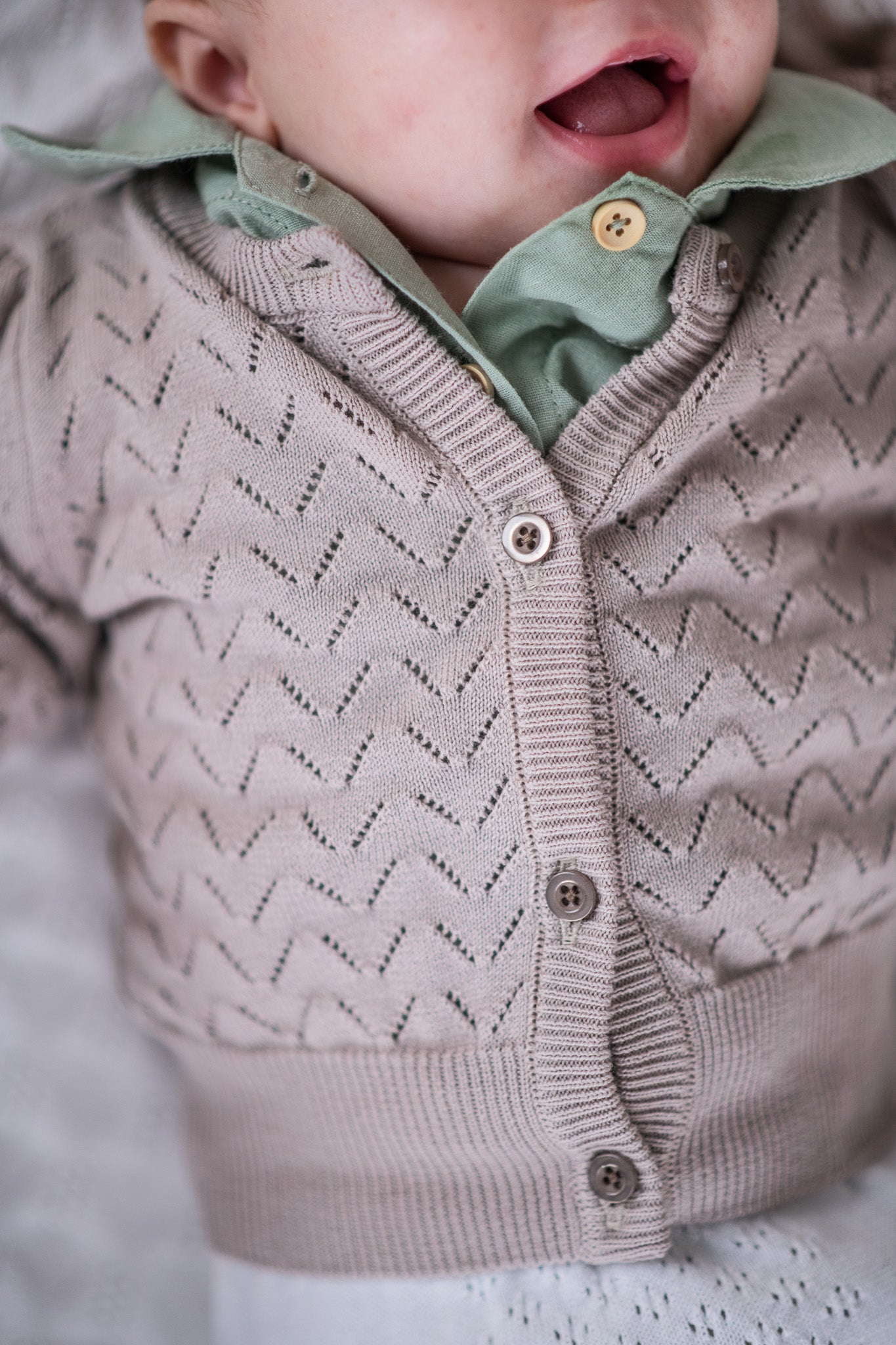 Organic Knit Kardigan - braon