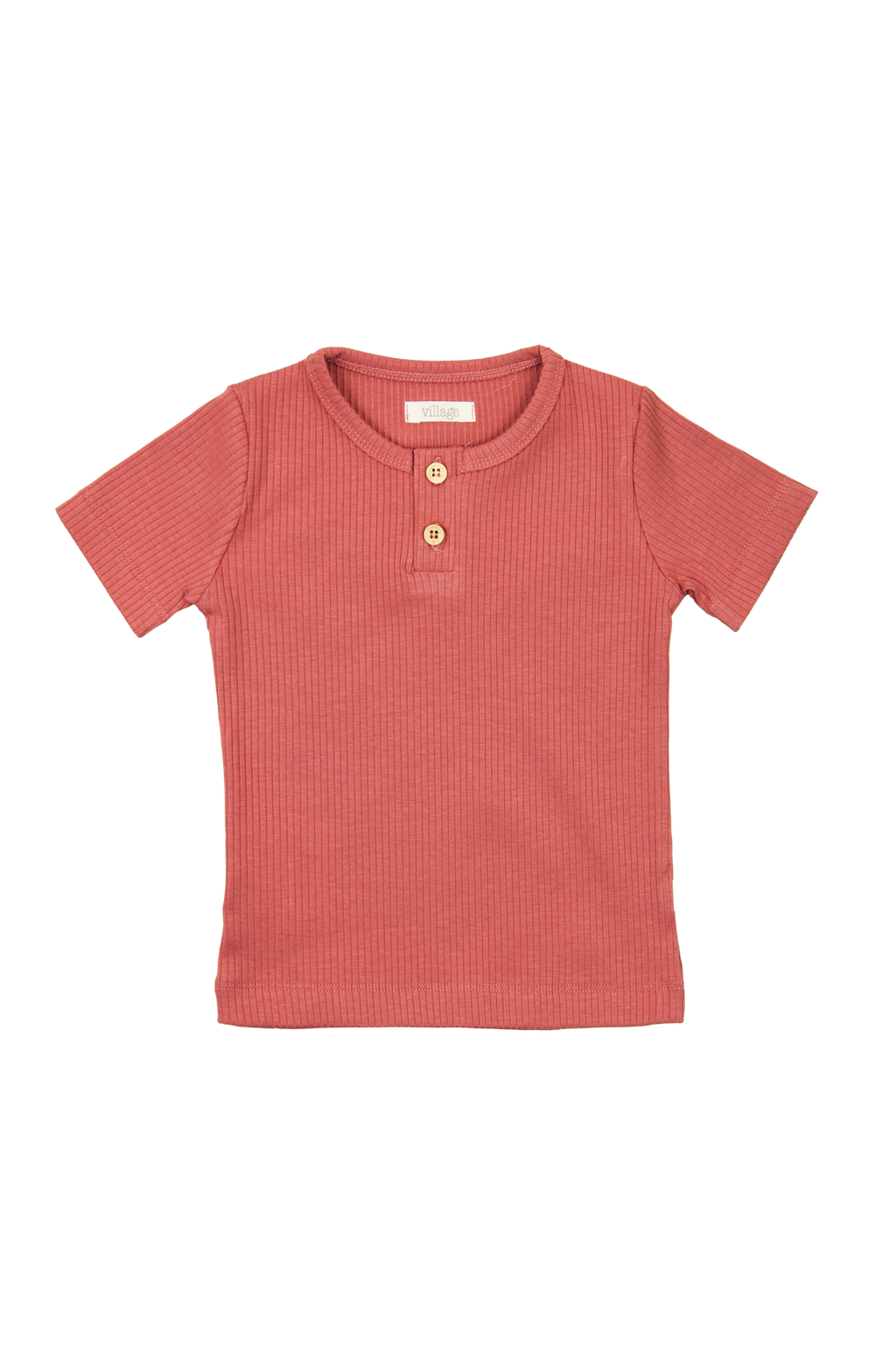 Rebrasta majica kratkih rukava - malina