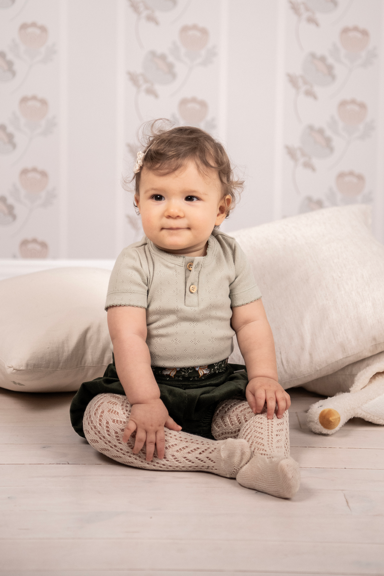 Short-sleeved bodysuit - pastel green