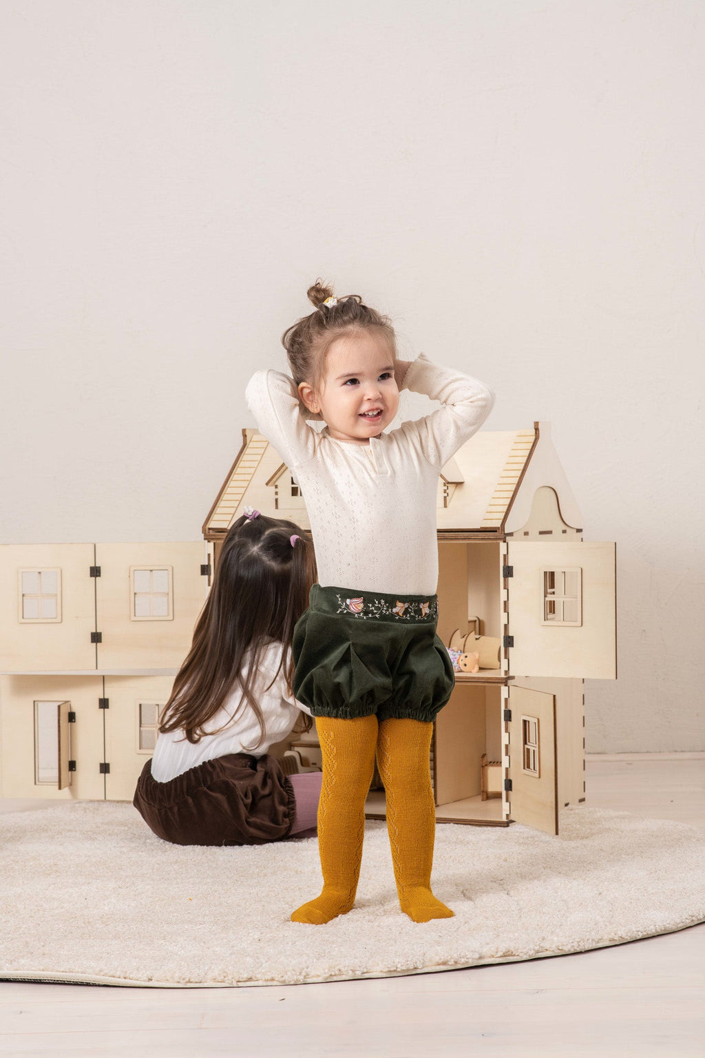 Plišani šorts - zelena