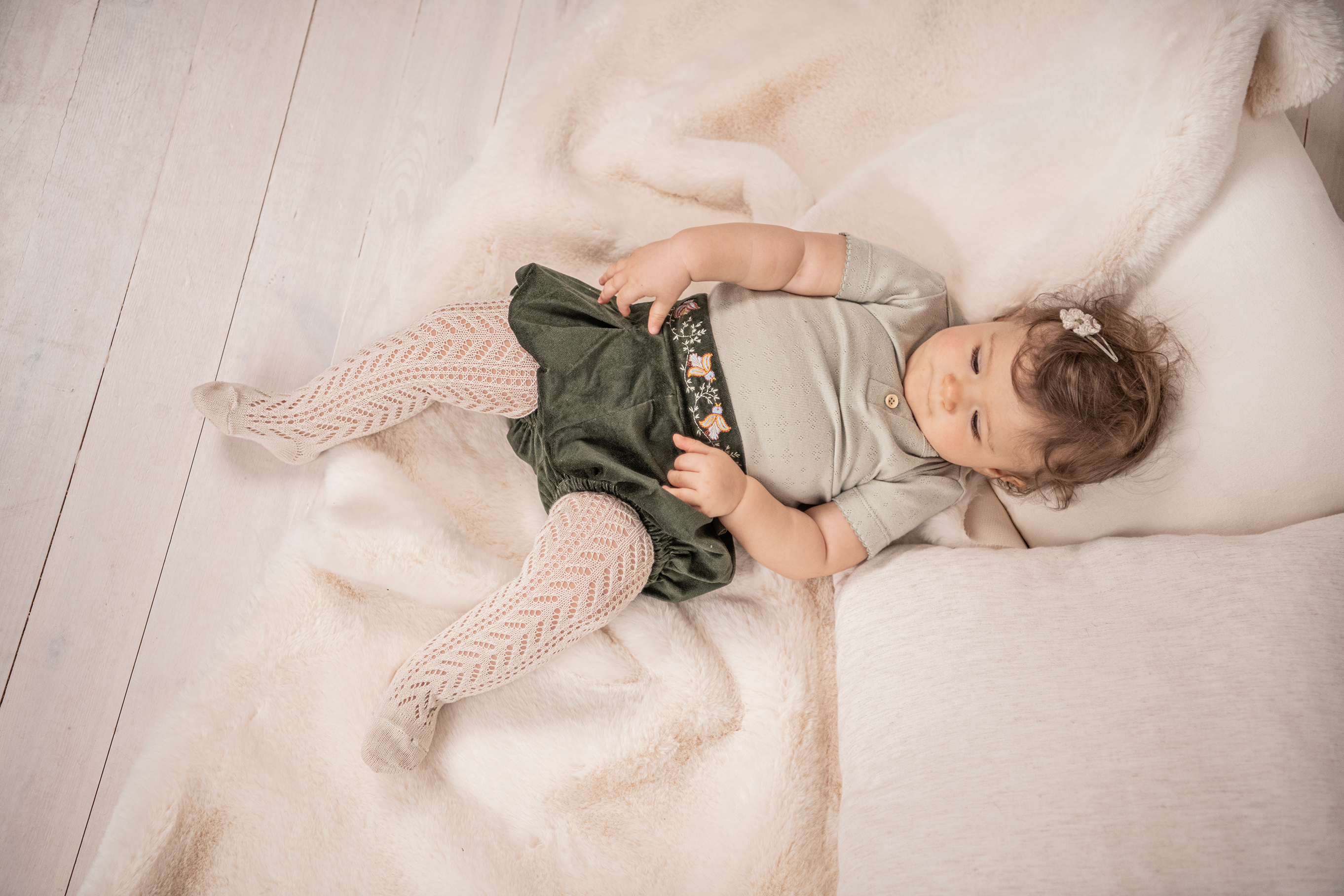 Short-sleeved bodysuit - pastel green