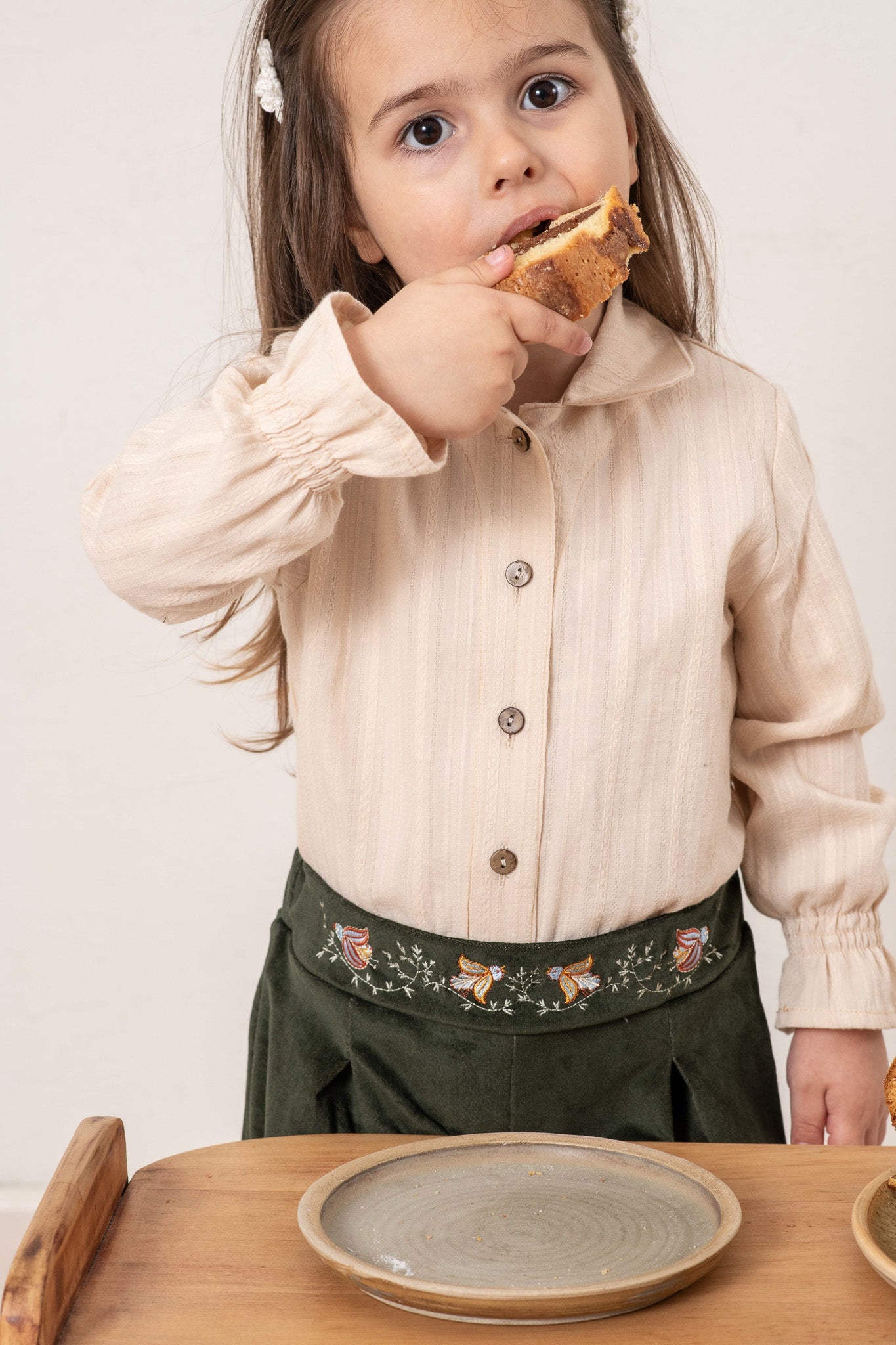 Plišani šorts - zelena