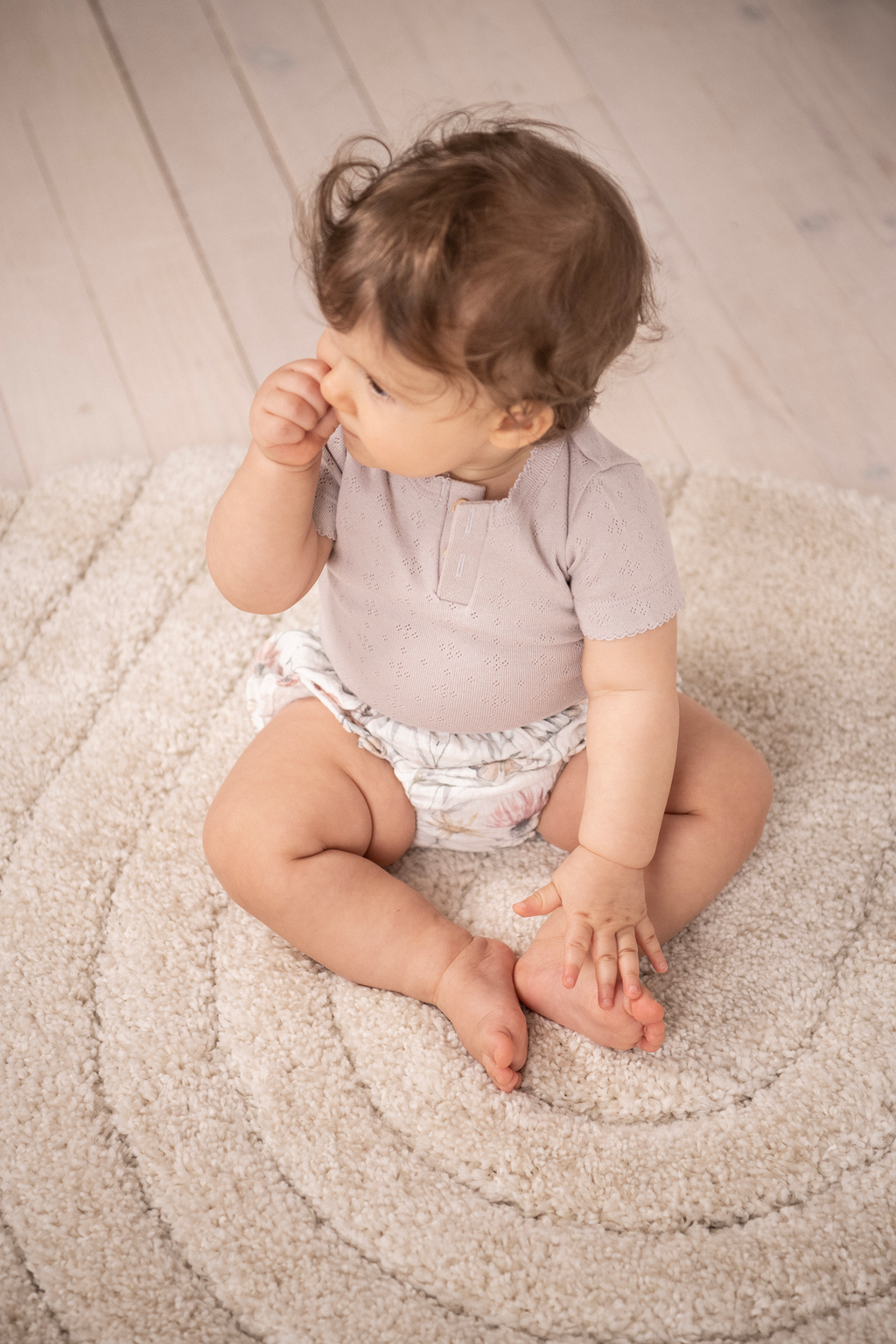 Short-sleeved bodysuit - lilac