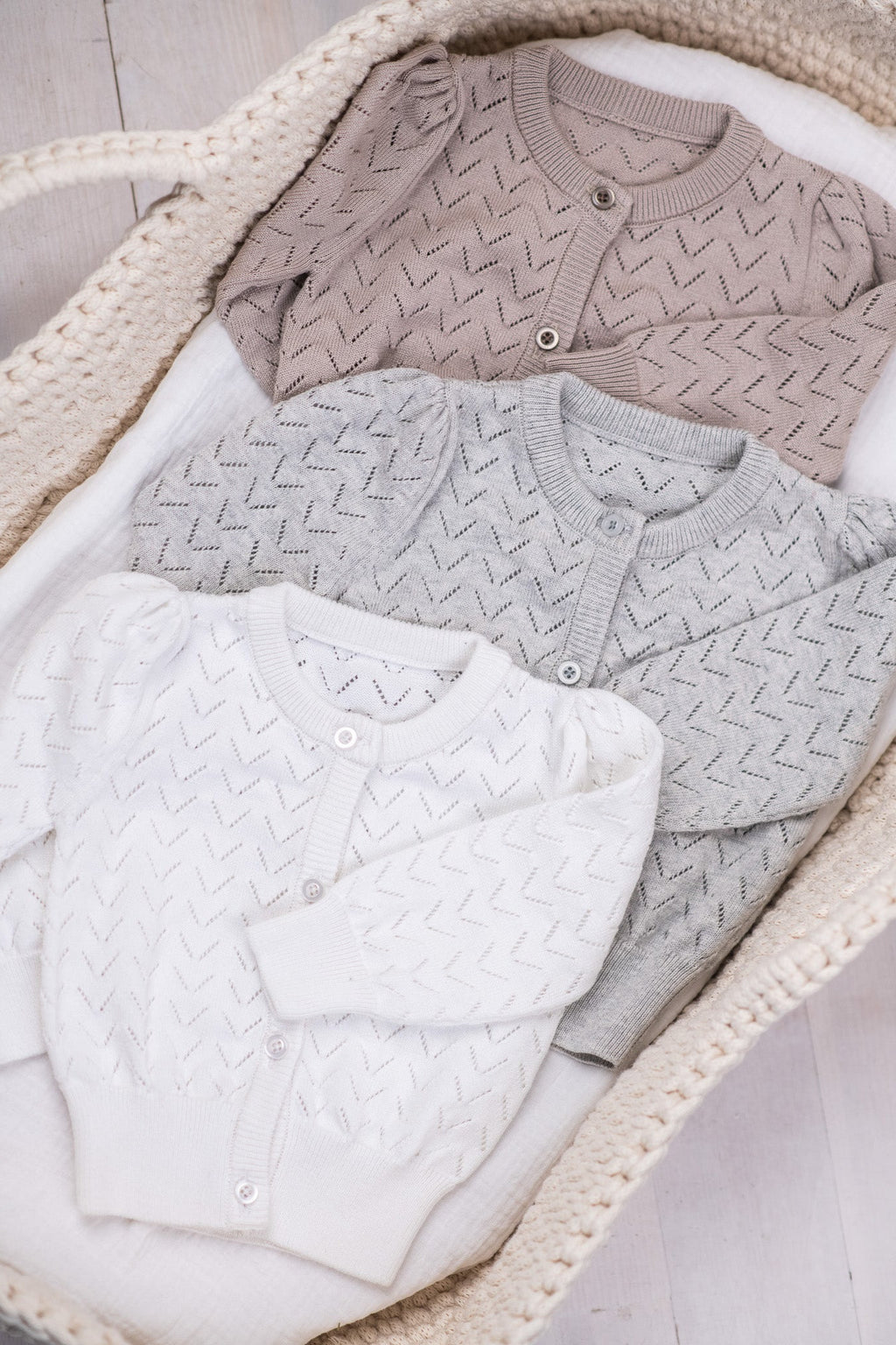 Organic Knit Cardigan - gray