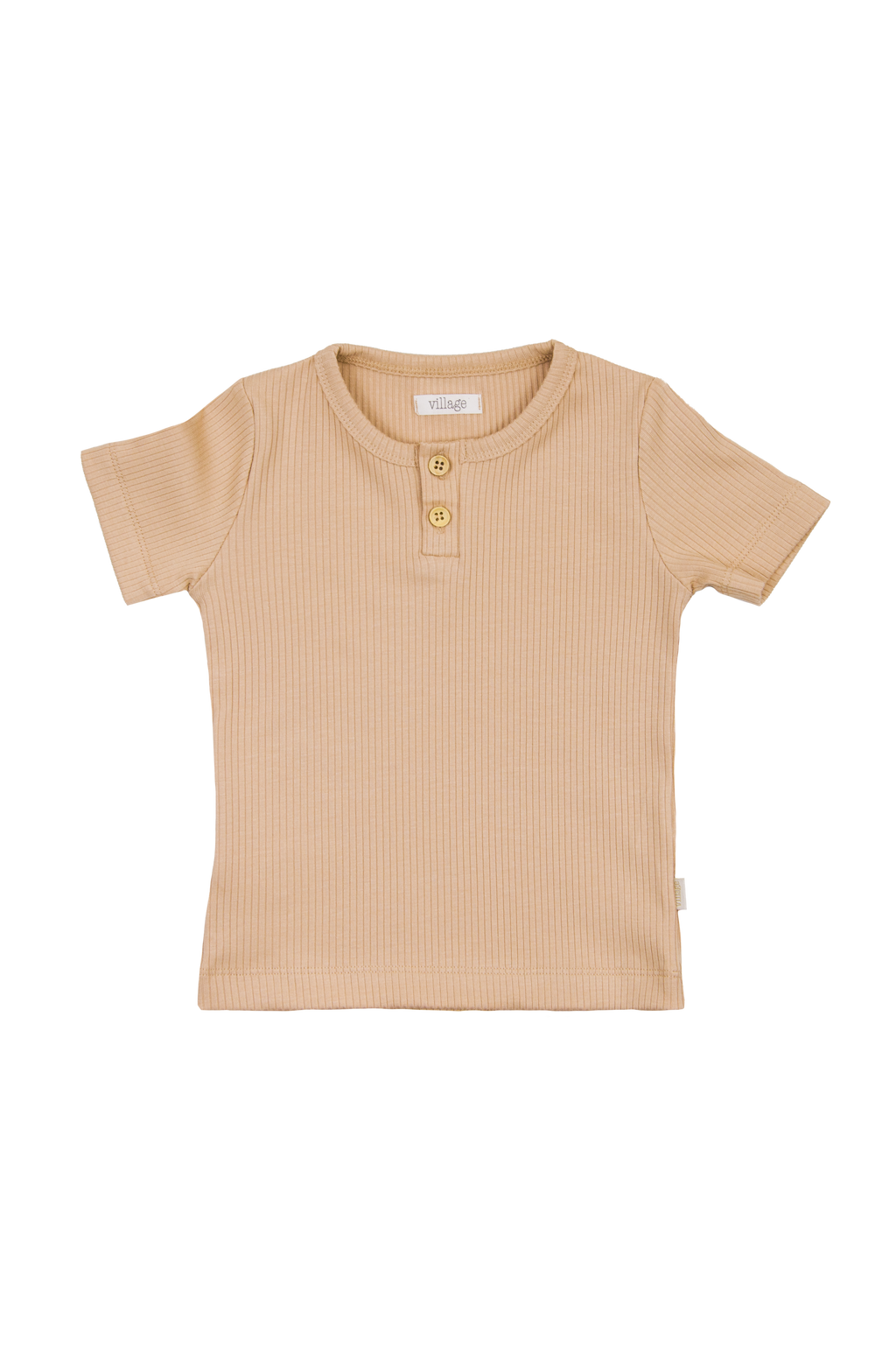 Rebrasta majica kratkih rukava - oker