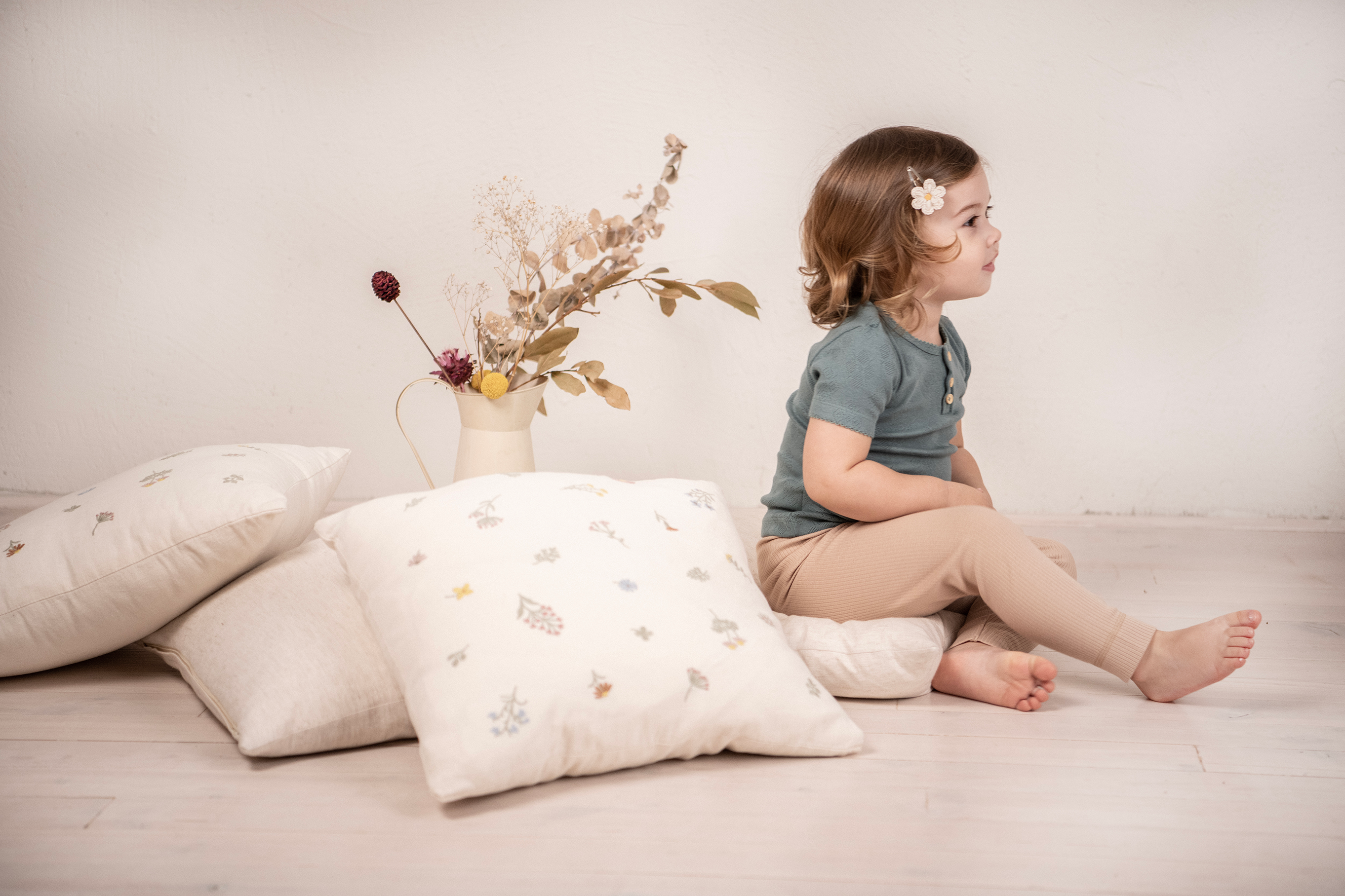 Ribbed leggings - ocher