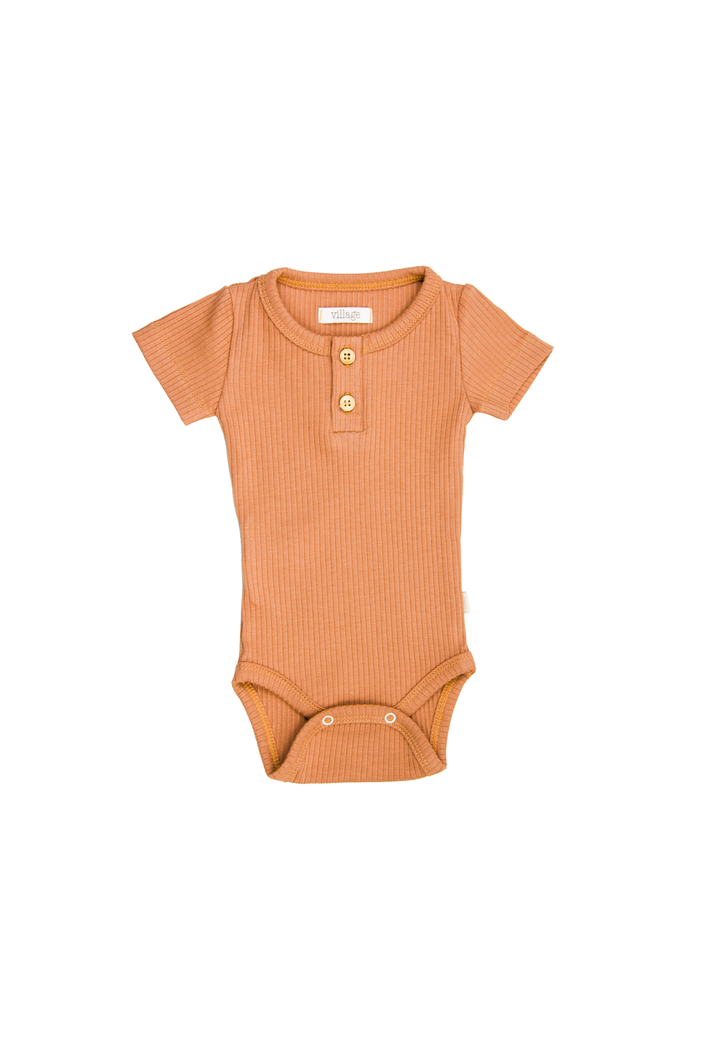 Rebrasti bodi kratkih rukava - breskva