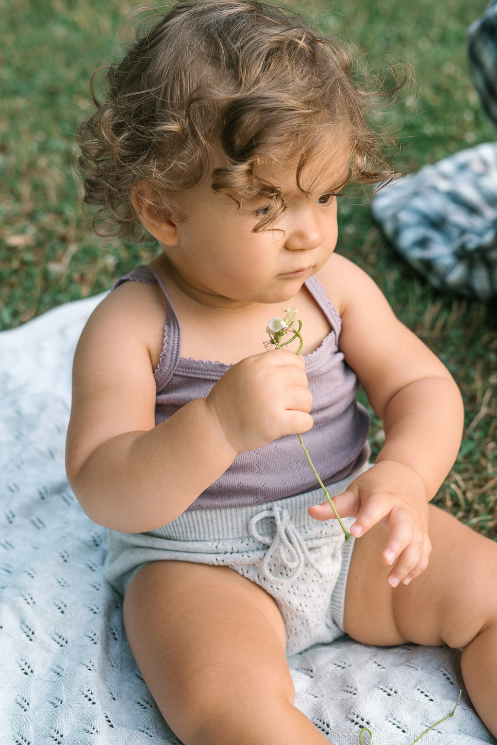 Organic Knit Gaćerone - siva