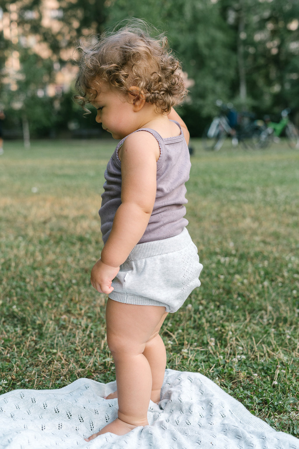 Organic Knit Gaćerone - siva