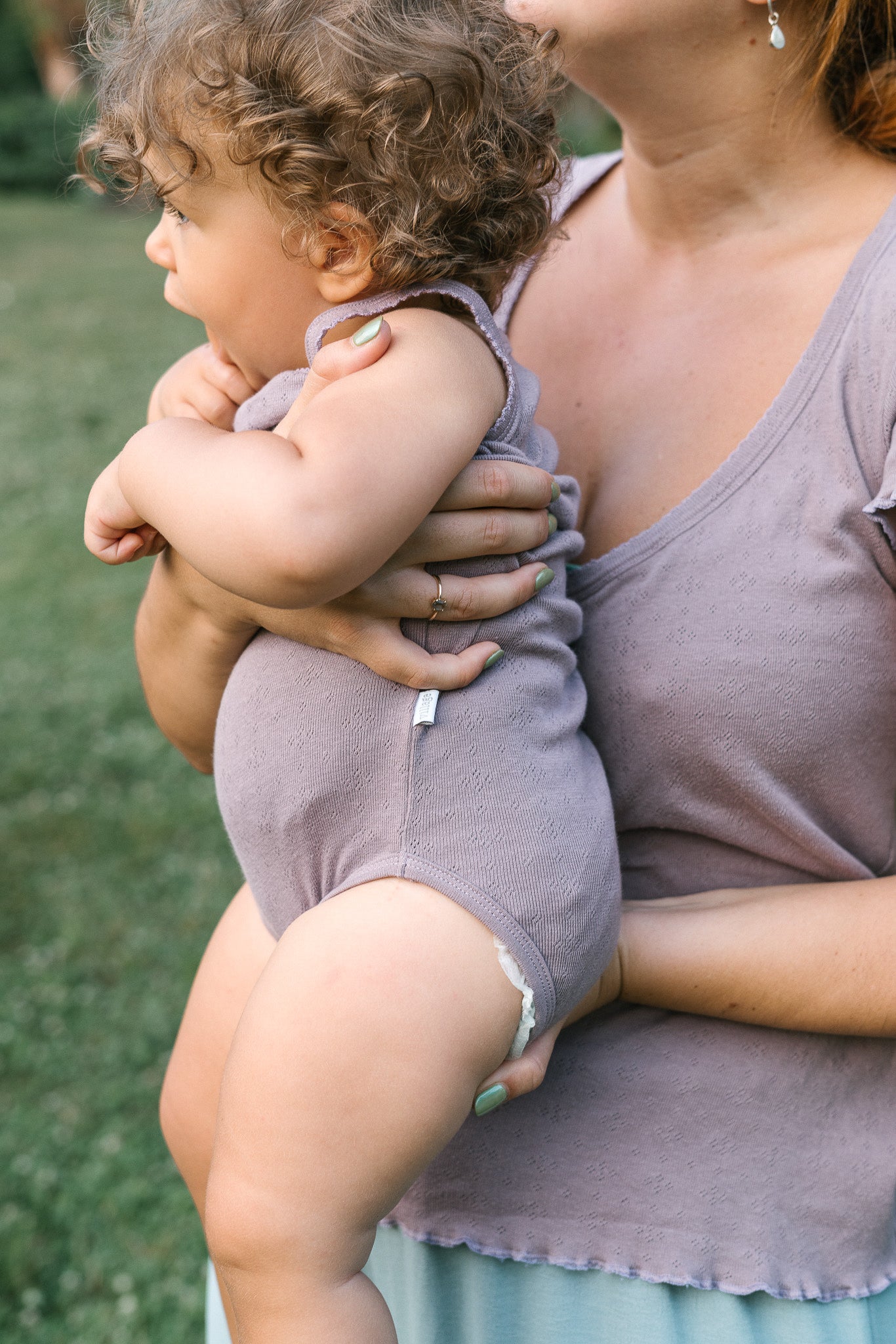 Strapless bodysuit - purple
