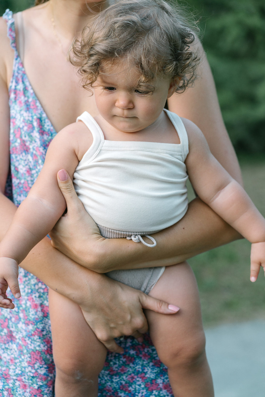 Bodi bez rukava - krem