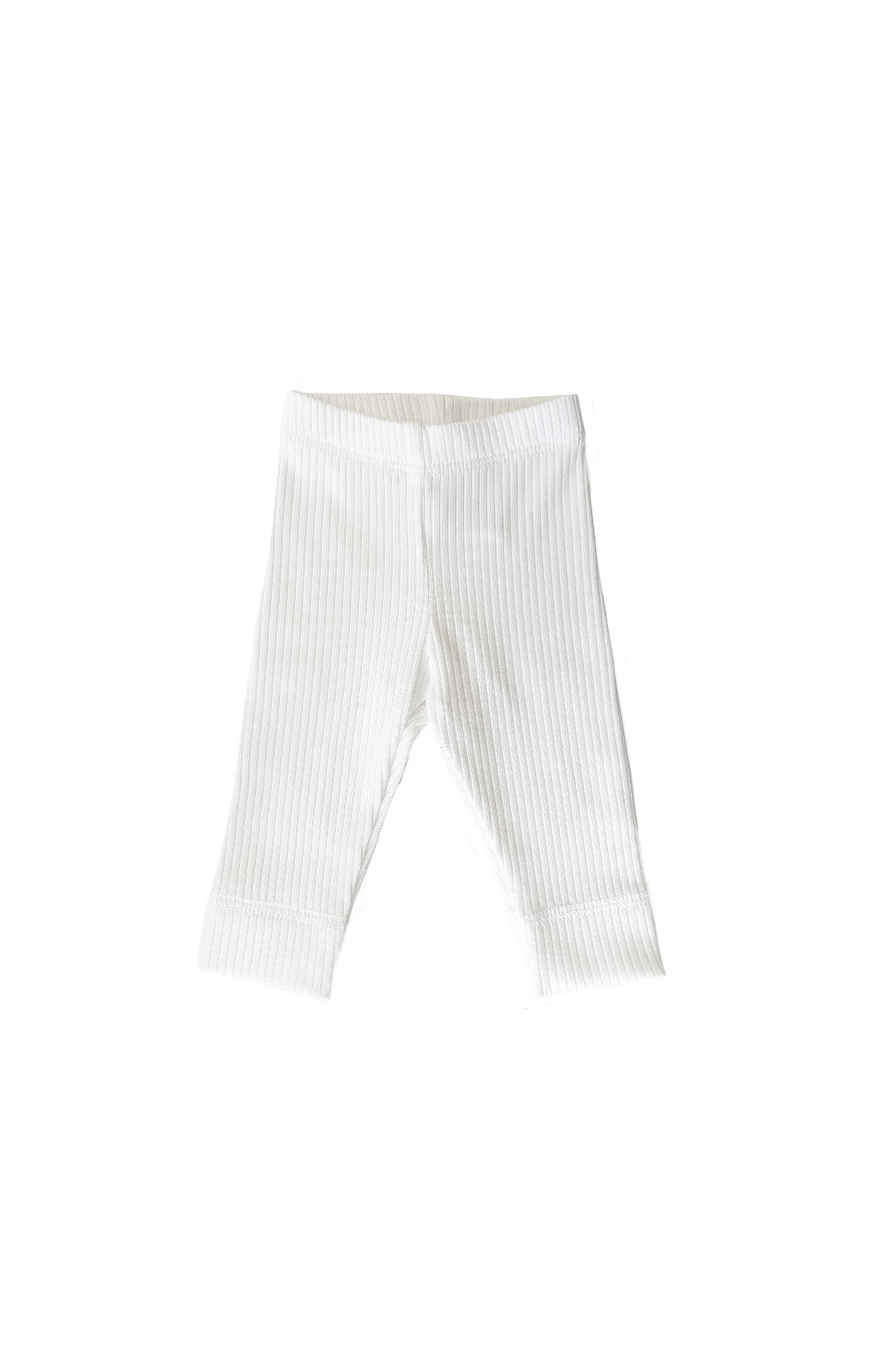Ribbed leggings - white