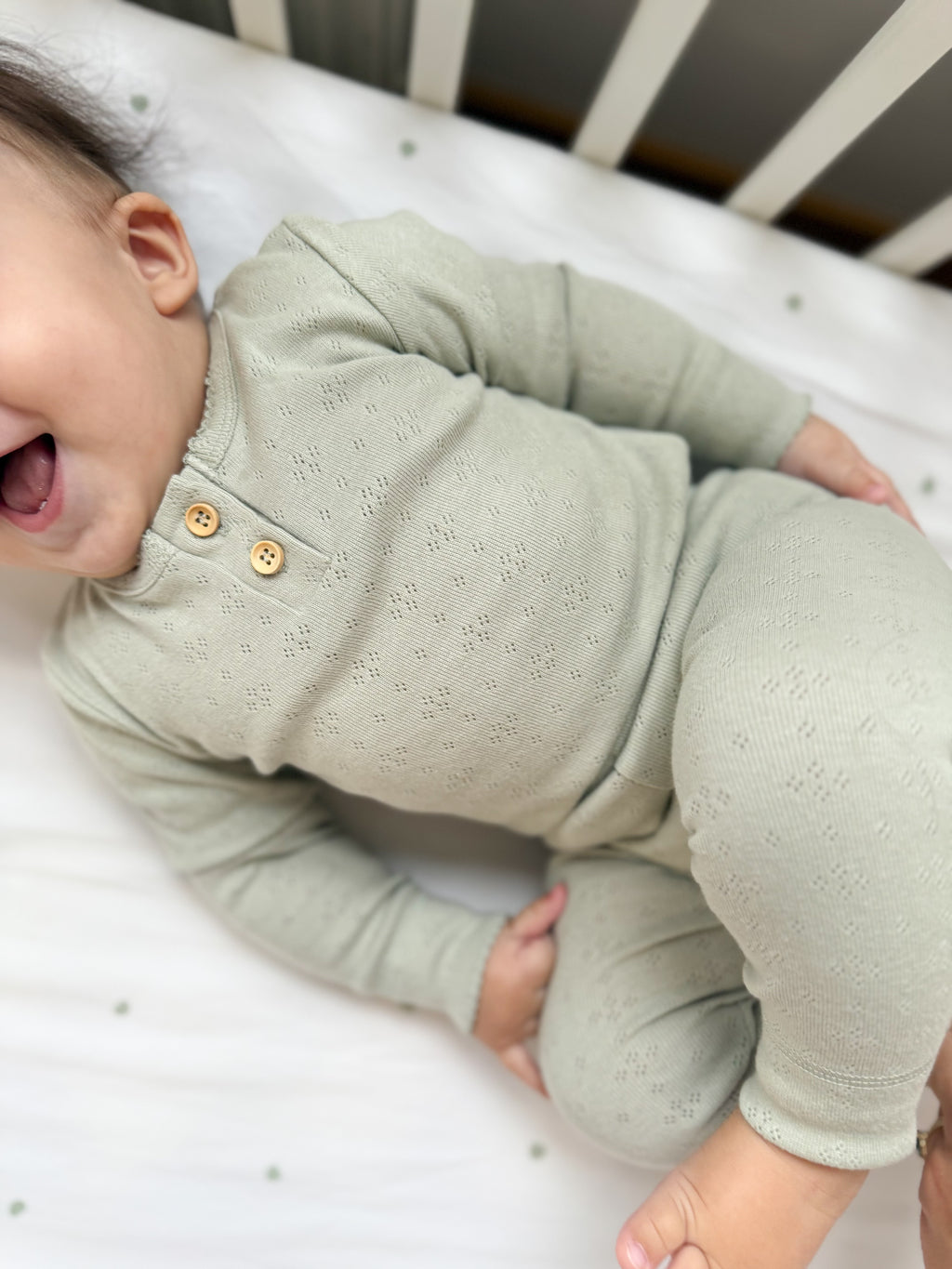 Long sleeve bodysuit - pastel green