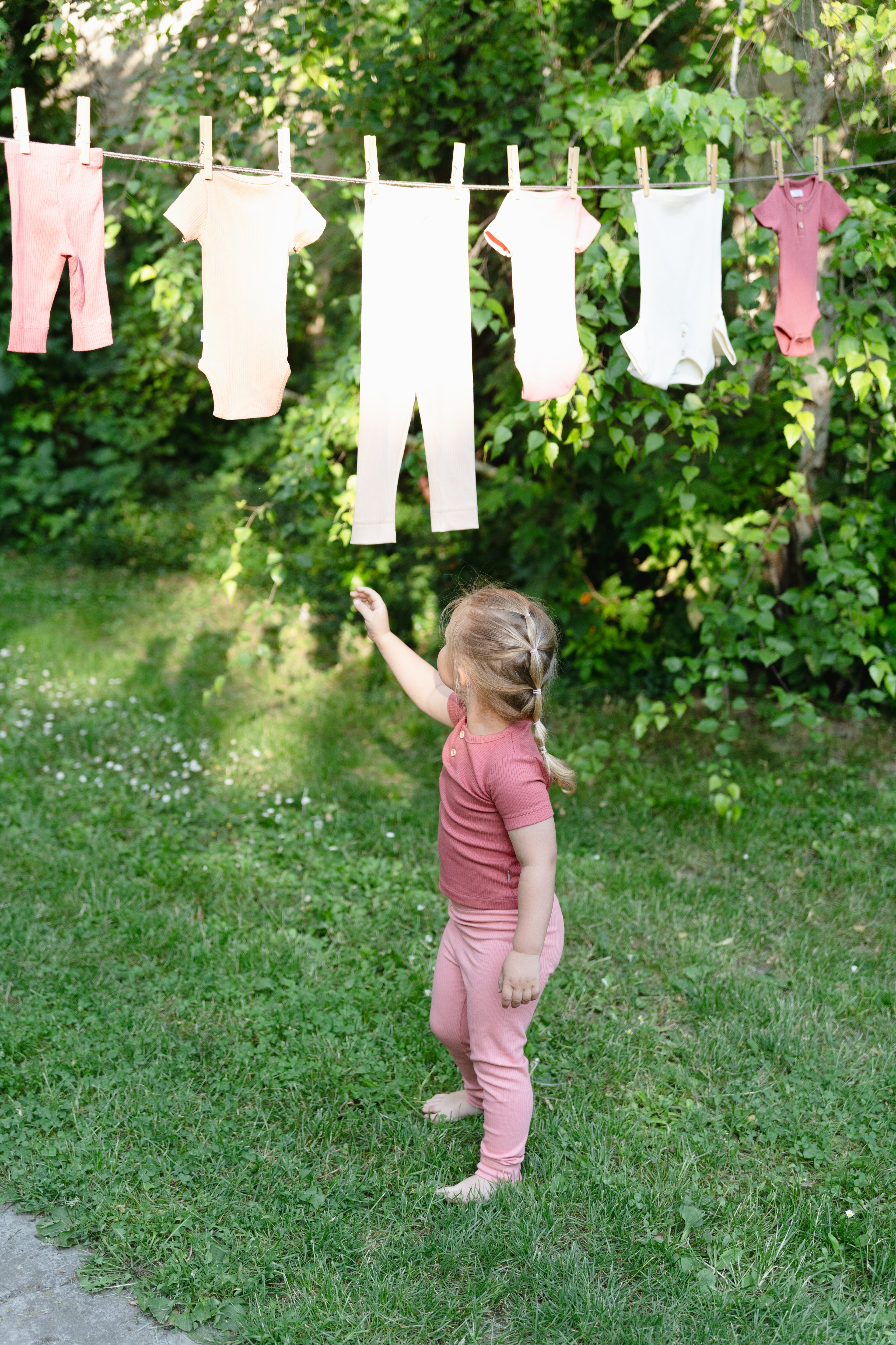 Ribbed leggings - salmon