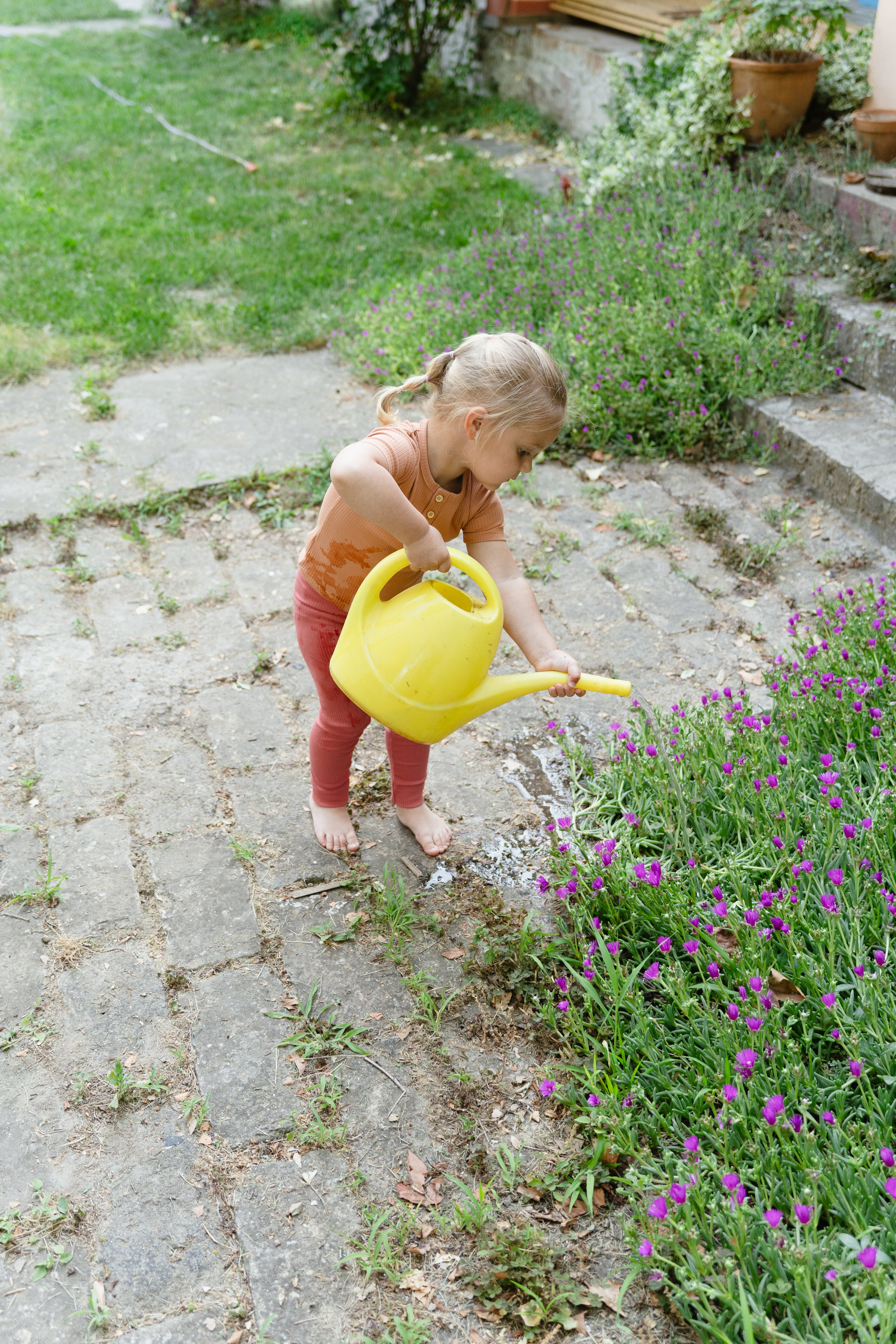 Ribbed T-shirt - peach