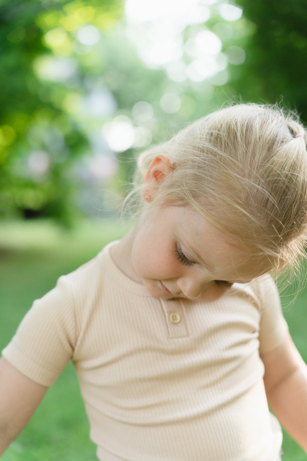 Rebrasta majica kratkih rukava - oker