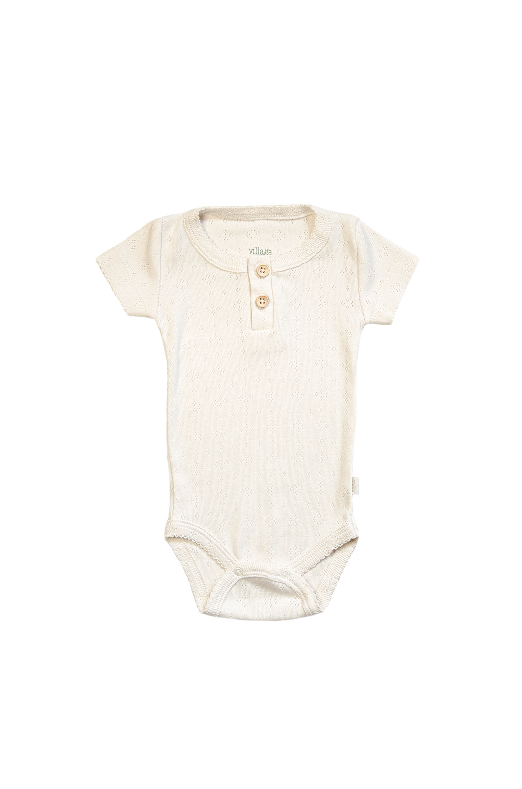 Short-sleeved bodysuit - cream