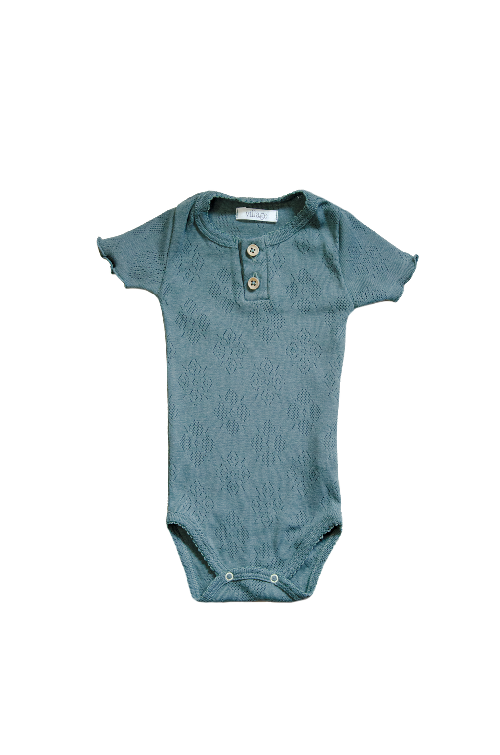 Short-sleeved bodysuit  - petroleum blue