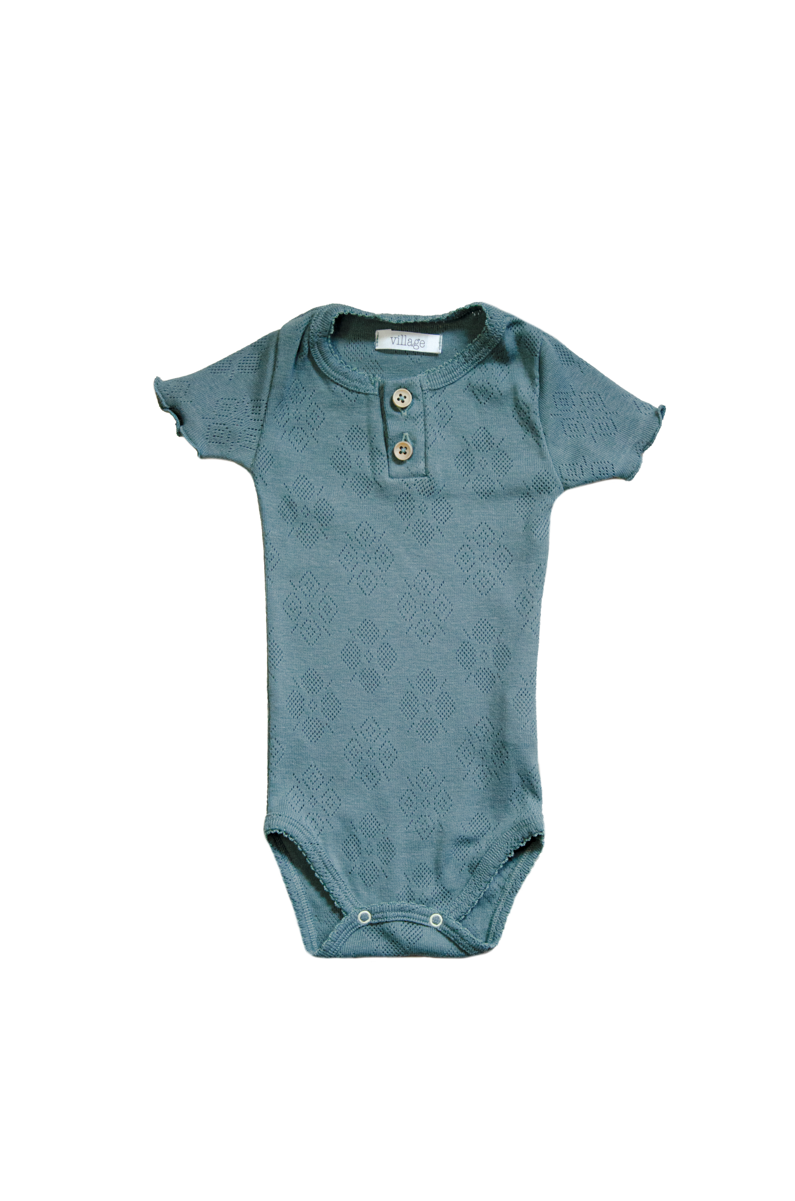 Short-sleeved bodysuit  - petroleum blue