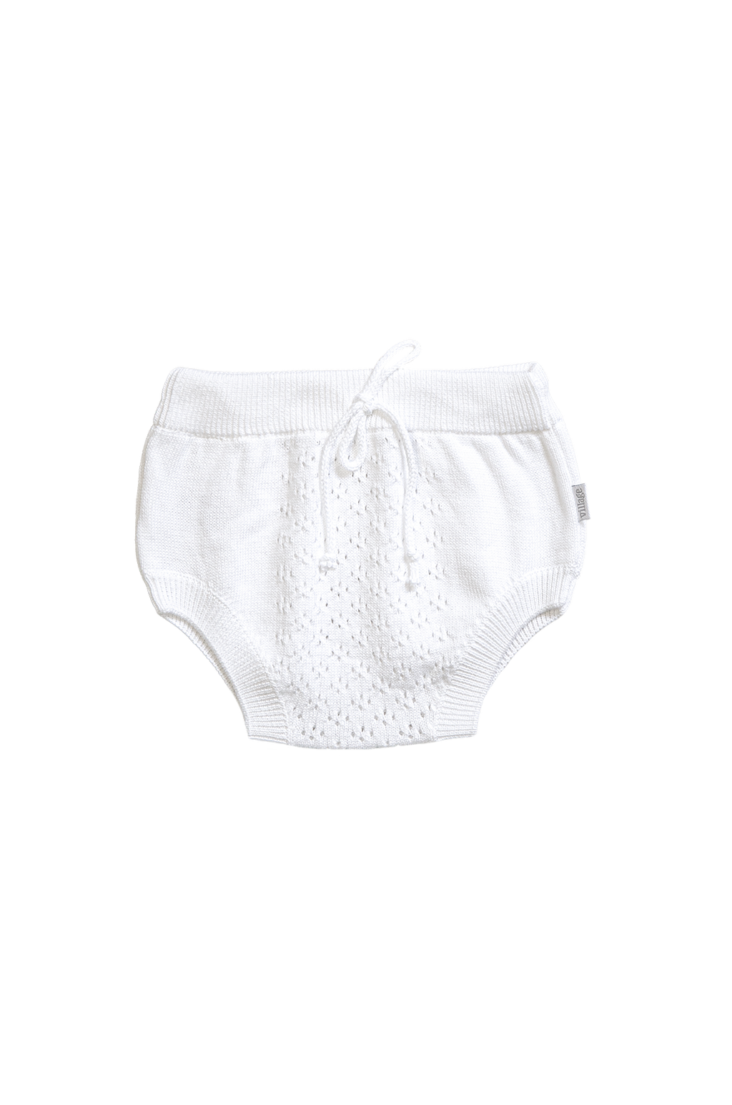 Organic Knit Gaćerone - bela