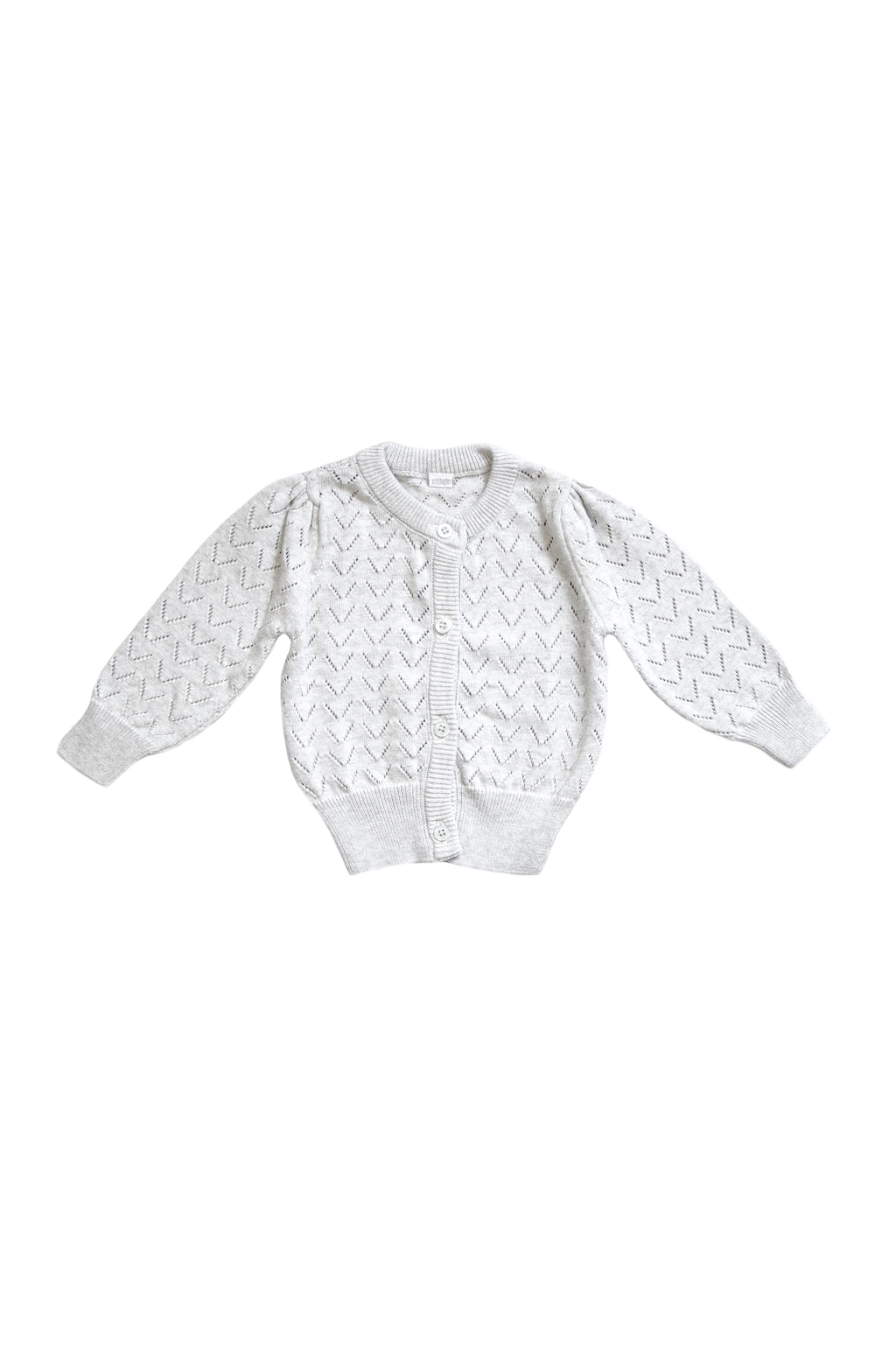 Organic Knit Cardigan - gray