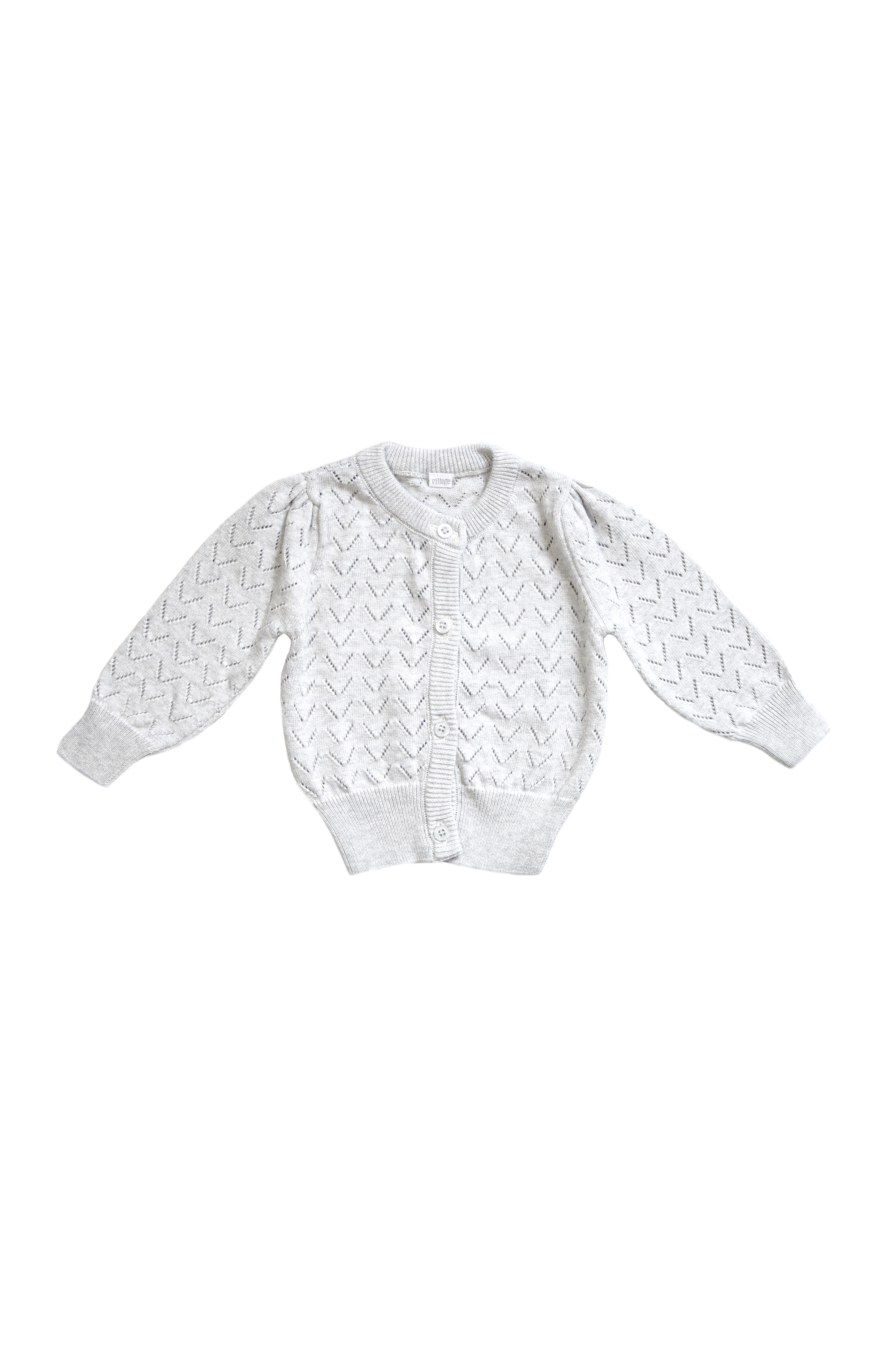 Organic Knit Kardigan - siva