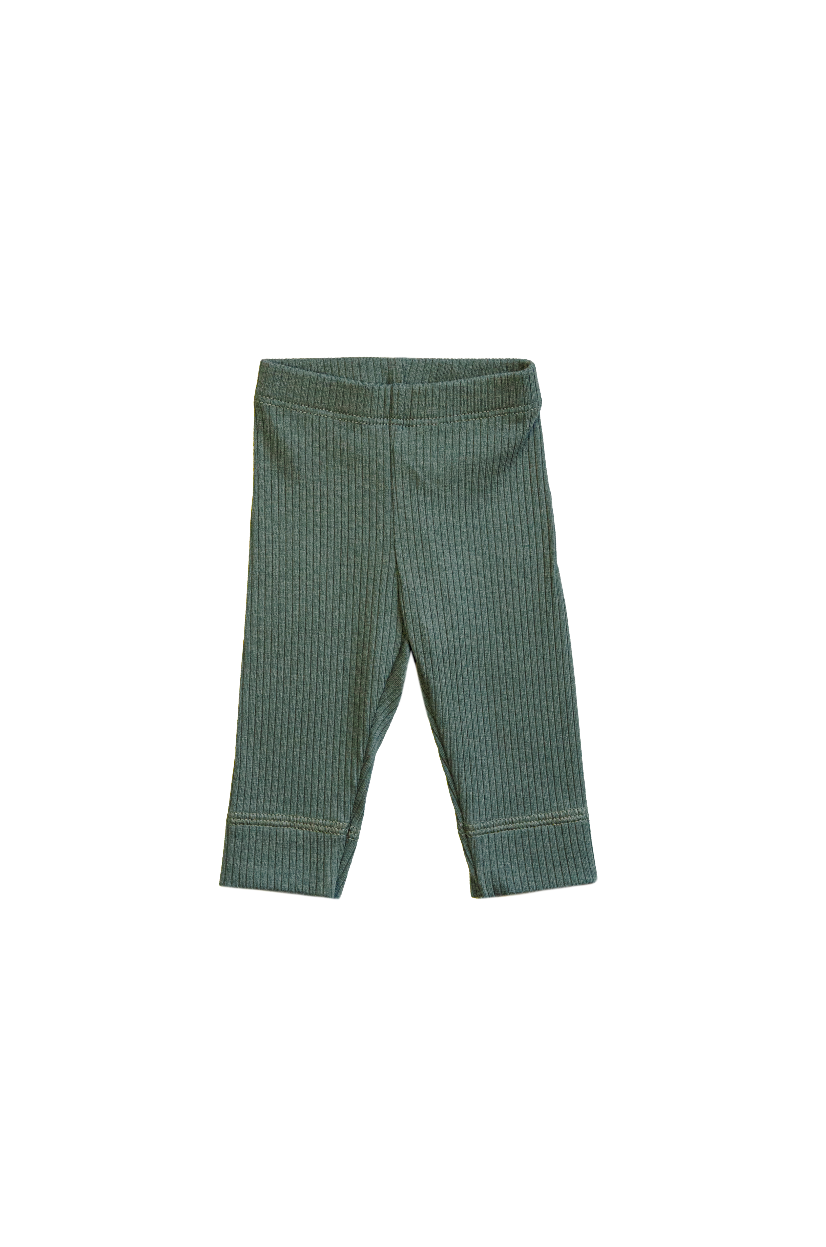 Ribbed leggings - green