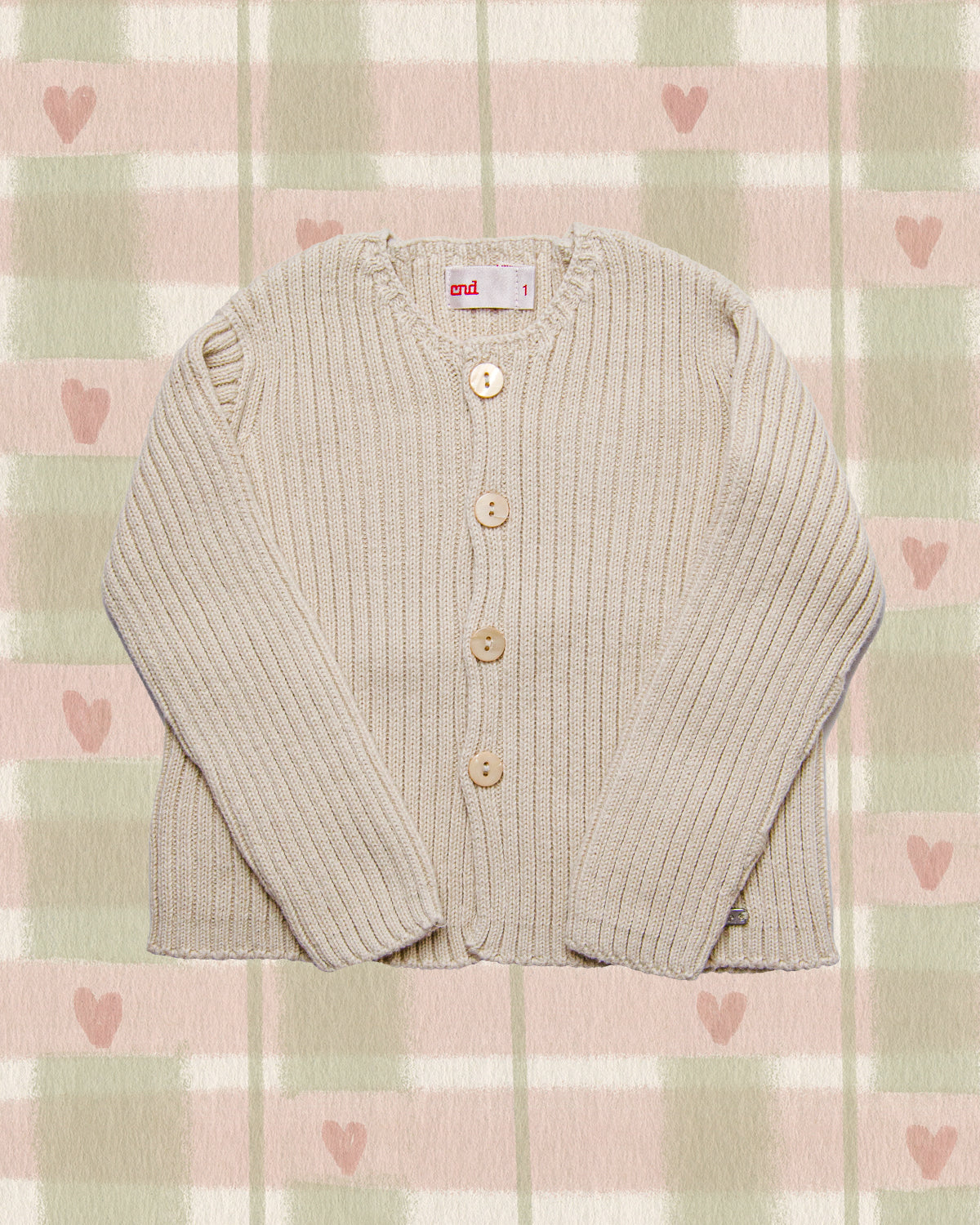 Rebrasti džemper - bela kafa