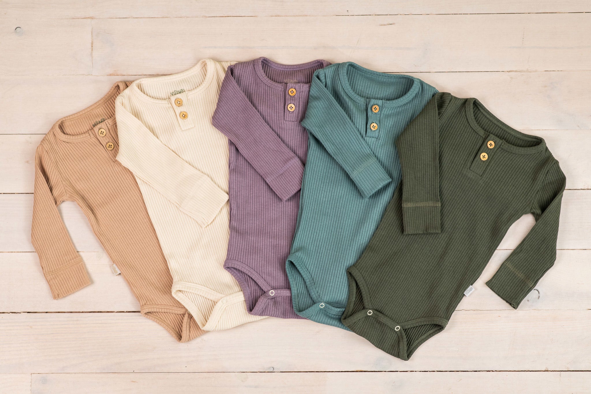 Ribbed bodysuit with long sleeves - petroleum blue